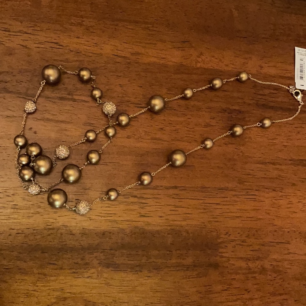 Carolee 20in long Golden Beaded Necklace
